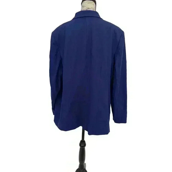Lafayette 148, two button blazer jacket, Blue, 20W - Picture 2 of 5